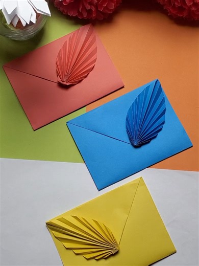 Beautiful DIY Paper Leaf Envelope for Eid Gifts
