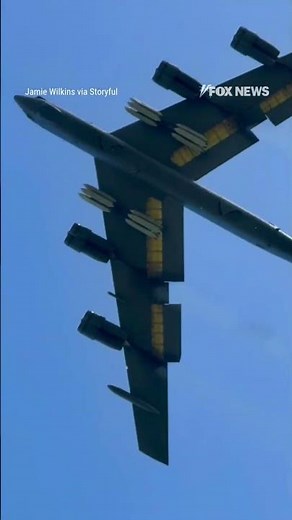 WATCH: US Air Force bomber spotted in the skies over the UK #shorts #us #iran #UK