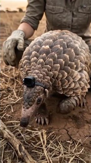 Tiny Pangolin Baby Found in Its Burrow 🥹