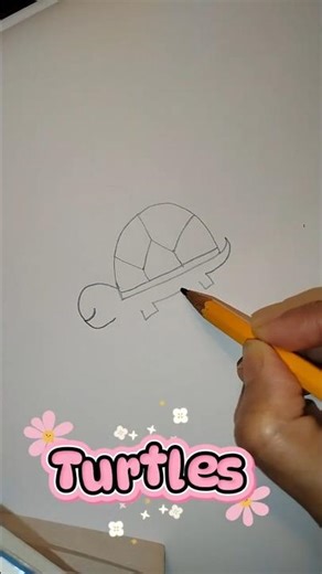 How to draw a turtle 2 different ways? #shorts #ytshorts #drawing