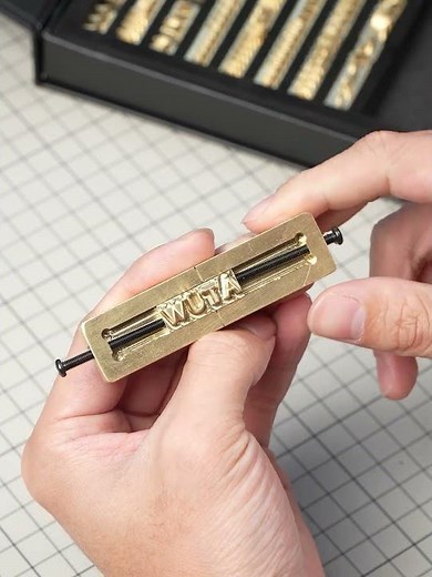 Customized French Fonts Brass Stamping Letters Kits#wutaleather #leatherwork #leathercraft