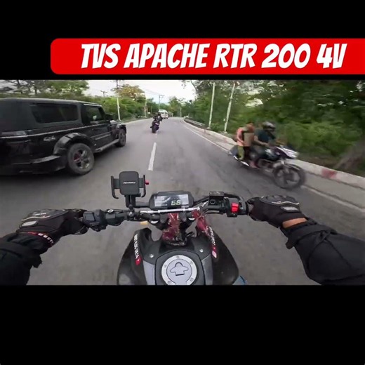TVS Apache RTR 200 4V focused on leaning cornering and track-style riding#LeanItLikeApache