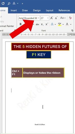 The Five Hidden futures of F1 Key in MS Word || Function Key #msword #functionkey #shortcutkeys #f1