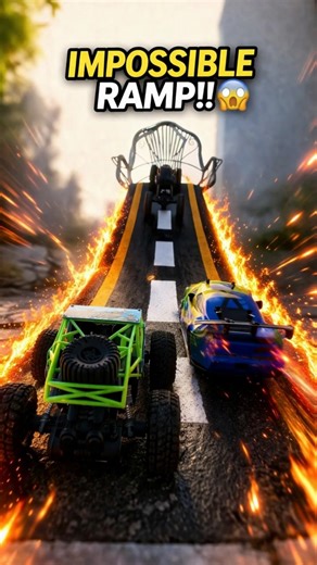 RC CARS VS IMPOSSIBLE RAMP!! 😱🔥#shorts #rccars #shortsfeed