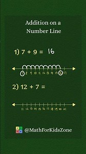 Addition to 20 on a Number Line | 1st Grade Math ✅💯 #maths #addition #education #numberline