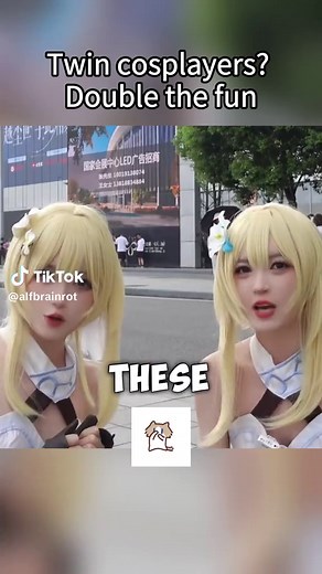 Twin cosplayers? Double the fun. #silverpalace#cosplay#yt | identical twins