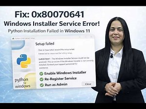 Fix 0x80070641 Windows Installer Error Python Installation Failed in Windows 11 100% Working