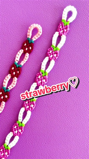 DIY Strawberry Friendship Bracelet Tutorial