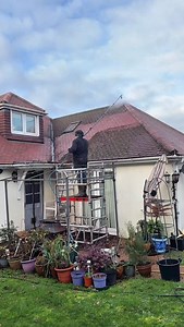 3.9K views · 78 reactions | Roof clean revealing bright red tiles under years of moss and grime #red #bright #clean #christmas #2025 | Almighty Shine | Facebook