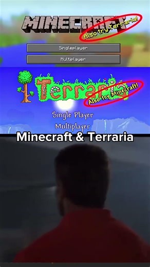 Terraria and Minecraft 🤝
