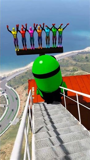 Spider_Man__Hulk___Super_Man___Crazy_Video_Game_GTA5 #audio #shorts