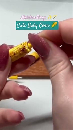 MINI BABY CORN 🌽✨🪄#shorts #subscribe #shortsfeed #miniature #corn #cookierecipes #tinyfood #like