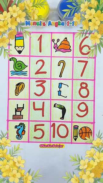 Fun way to learn to write numbers 1-10✨ #shorts #learning #education #preschool