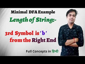 Minimal DFA | Length of Strings | 3rd Symbol is 'b' from the Right End