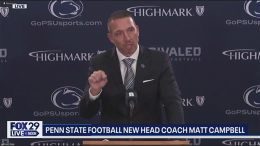Penn State football coach Matt Campbell emotional during introductory press conference