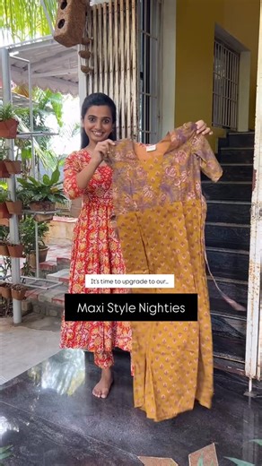 Mullai Nightwears by Pleated Up on Instagram: "Comment for link to order these Maxi Style Nighties 🙌"