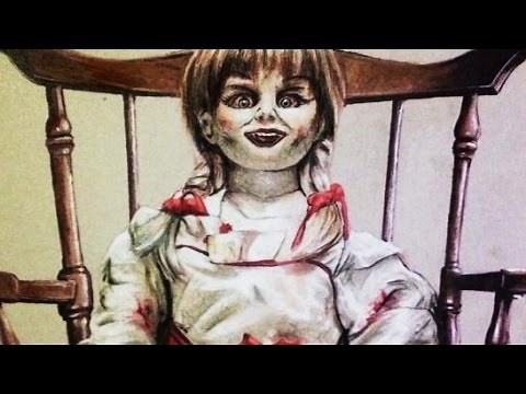 Realistic speed drawing of haunted doll 'Annabelle'