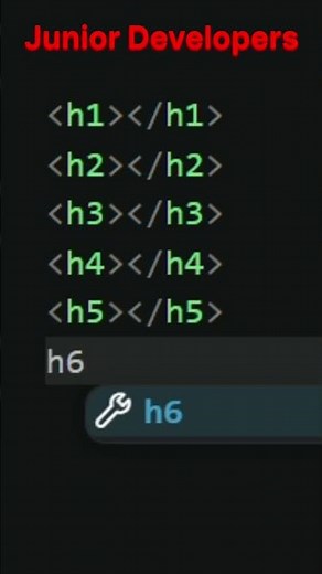 HTML Junior Developers vs Senior Developers