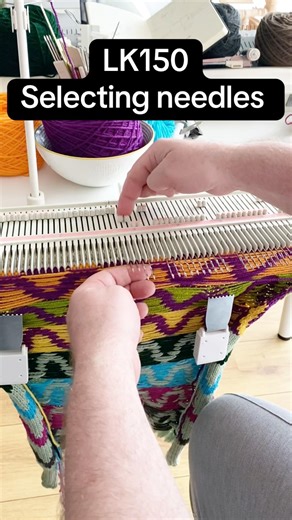 How to select needles on knitting machine #knitting #machineknitting #diy
