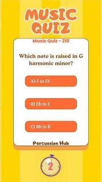 Music Quiz - 210 - G Harmonic Minor Theory & Ear Training Speed Test