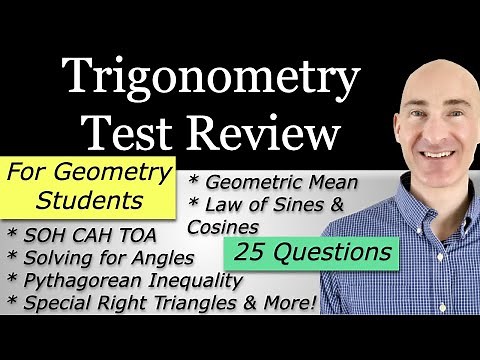 Trigonometry Test Review for Geometry Students