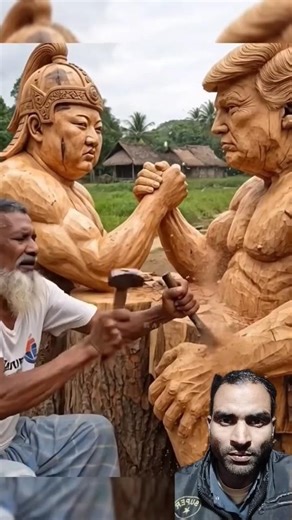 Amazing Wooden Sculpture #kimtaehyung #bodybuilding #wood #woodcarving #sculpture