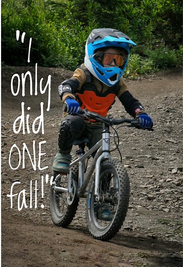 5-Year-Old's First Downhill Mountain Bike Ride!