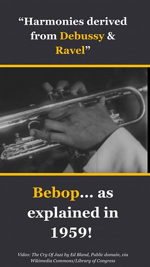 42K views · 1.1K reactions | This clip from the 1959 documentary “The Cry of Jazz” gives a simple explanation of how they understood bebop. #fblifestyle Credit: Ed Bland, Public domain via Library of Congress / Wikimedia | Discover Jazz | Facebook