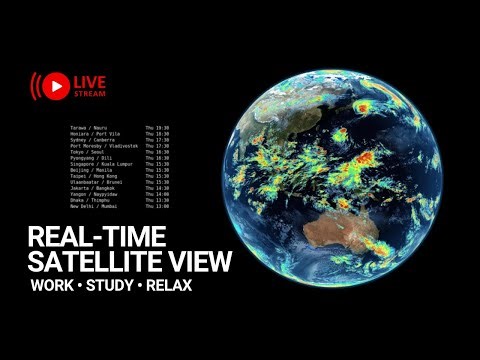 🔴 [LIVE] Earth From Space — 📡 GK-2A Satellite RGB Cloud View of Typhoon Nakri | Ambient Space Music