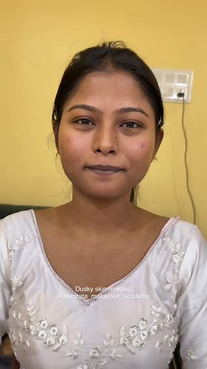 Dusky Skin Bride Makeup✨💫 Bride @monaliwasnik Mua @namrata_makeover_academy Hair @namrata_makeover_academy DM FOR BRIDAL BOOKING 👉7972272326 #namratamakeoveracademy #bridalmakeup #before #after #explore #viral #viralreel #fyp | Namrata Makeover