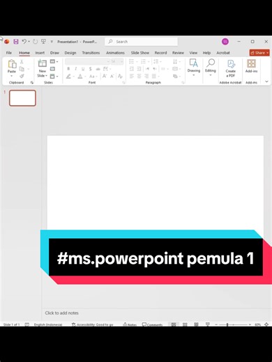 belajar microsoft power point bagi pemula 1. menambahkan slide #belajar #microsoft #powerpoint #ppg #guru