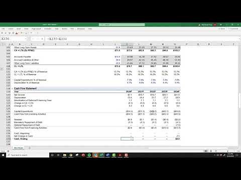 LBO Model Tutorial: Cash Flow Statement and Debt Schedule