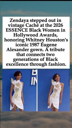 Zendaya Channels Whitney Houston's 1987 Look at ESSENCE Awards—and the Internet Loves It #Zendaya