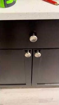 How to install knobs for kitchen drawers and base cabinet doors