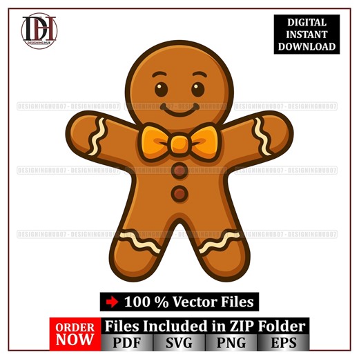 Gingerbread Man SVG | Christmas Cookie Clipart (digital Download) - Etsy