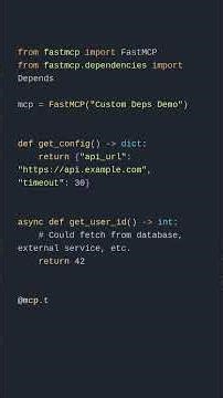 FastMCP Dependency Injection Patterns - Part 14/17
