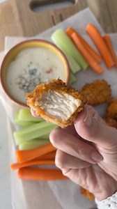 Who doesn’t love Buffalo chicken? Crispy, spicy Air Fryer Buffalo Chicken Nuggets are perfect for any get together or enjoy them for lunch, or dinner. | Skinnytaste