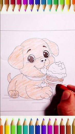 Draw This Adorable Puppy 🐶 Easy Step by Step Drawing Tutorial For All Ages!