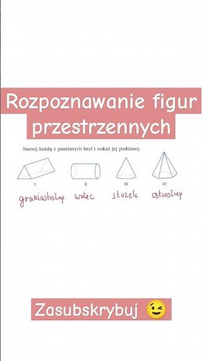 Rozpoznawanie figur przestrzennych #figurygeometryczne #matematyka #matma #dlaciebie #edukacja #fyp