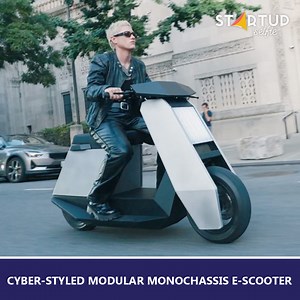 12K views · 507 reactions | This cyber-styled e-scooter zips past city gridlock. | Startup Selfie | Facebook