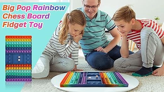 Rainbow Chess Board Pop Games Fidget Toy