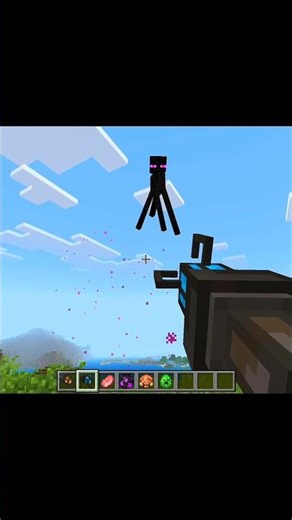 This Minecraft Gun is UNFAIR... 💀 (Best Gun Mod) #shorts