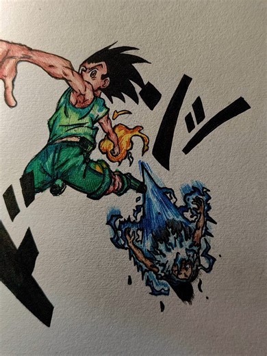 Speed Drawing Gon and Killua from Hunter x Hunter