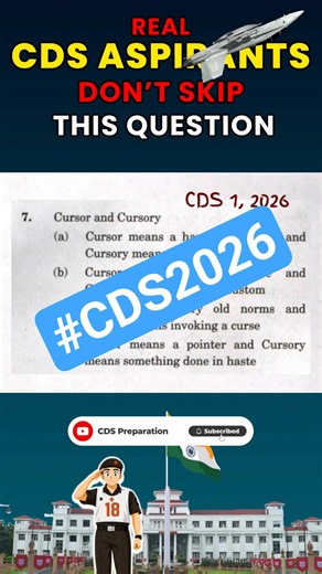 CDS English Most Important PYQ | UPSC CDS English Preparation #cds2026 #tranding #feedshorts