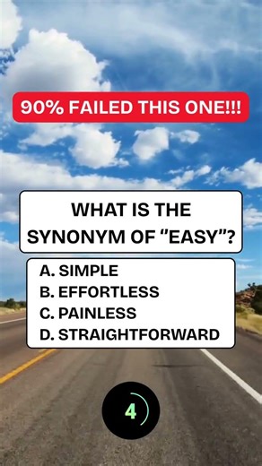 What is synonym of easy? #quiz #QuizTime #fun #noblequiz #fblifestyle #ytshorts #usa