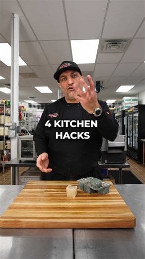 Here are 4 kitchen hacks that you should know. 1. Properly Store Strawberries If you find that your strawberries start to mold really quickly, you might not be properly drying them before storing. Try this: after washing, add your berries to a salad spinner to remove the bulk of the water before laying them on a towel and patting them dry. Store your berries in the fridge between layers of parchment paper to keep them fresher, longer. 2. Stabilize Your Cutting Board A cutting board slipping and 