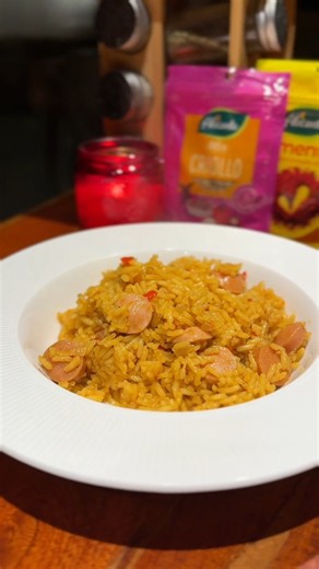Rice with sausages