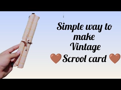 VINTAGE 🤎 scroll card idea ✨#art #vintage #shorts