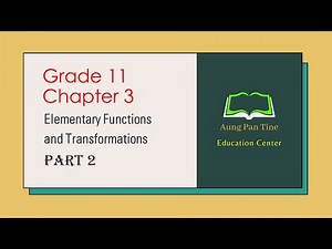 Grade 11, Mathematics, Chapter 3, Part 2
