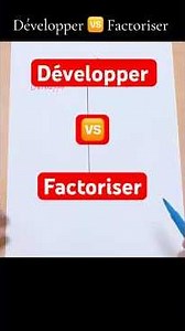 Développer 🆚 Factoriser. #maths #brevet #factorise #developper #revision #astuce #prof #france